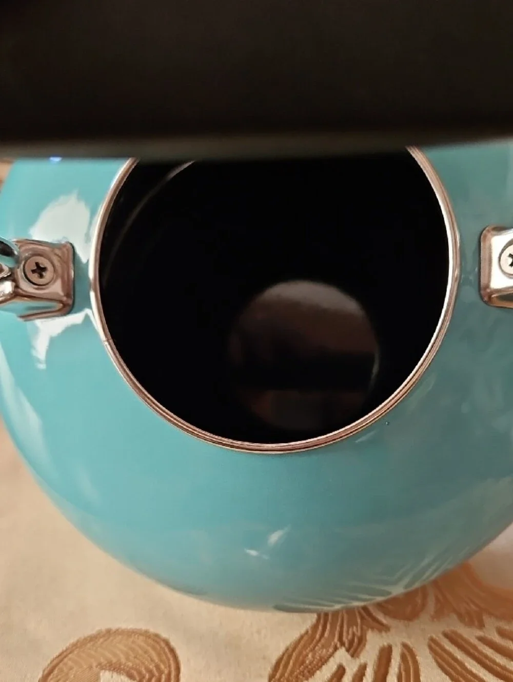 Chantal Anniversary Series Retro Whistling Tea Kettle Pastel Aqua Blue NWOT